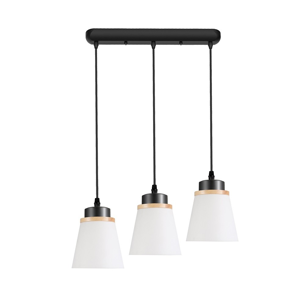 Подвесная люстра 30136/3L BK WT+WD