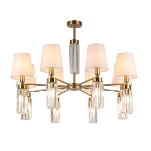 Люстра классическая с хрусталем G11103/12BRS CL WT купить оптом в ЭкономСвет