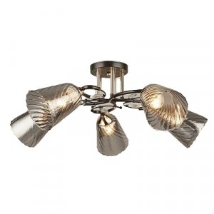 Люстра эконом 12217/5BK+FGD GR купить оптом в ЭкономСвет