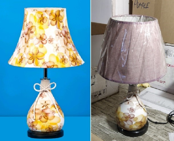 Настольная лампа 10383 -абажур аналог, скол на основании