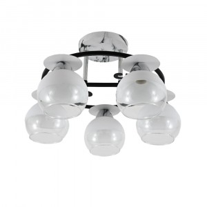 Люстра классическая 12269/5MR+CR+BK WT+CL купить оптом в ЭкономСвет