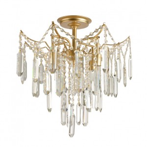 Люстра хрустальная 15551/4CPGD+CL купить оптом в ЭкономСвет