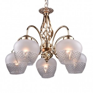Люстра классическая 13142/5FGD WT+CL купить оптом в ЭкономСвет