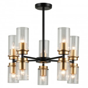 Люстра в стиле модерн 13163/10MBK+GD CL купить оптом в ЭкономСвет