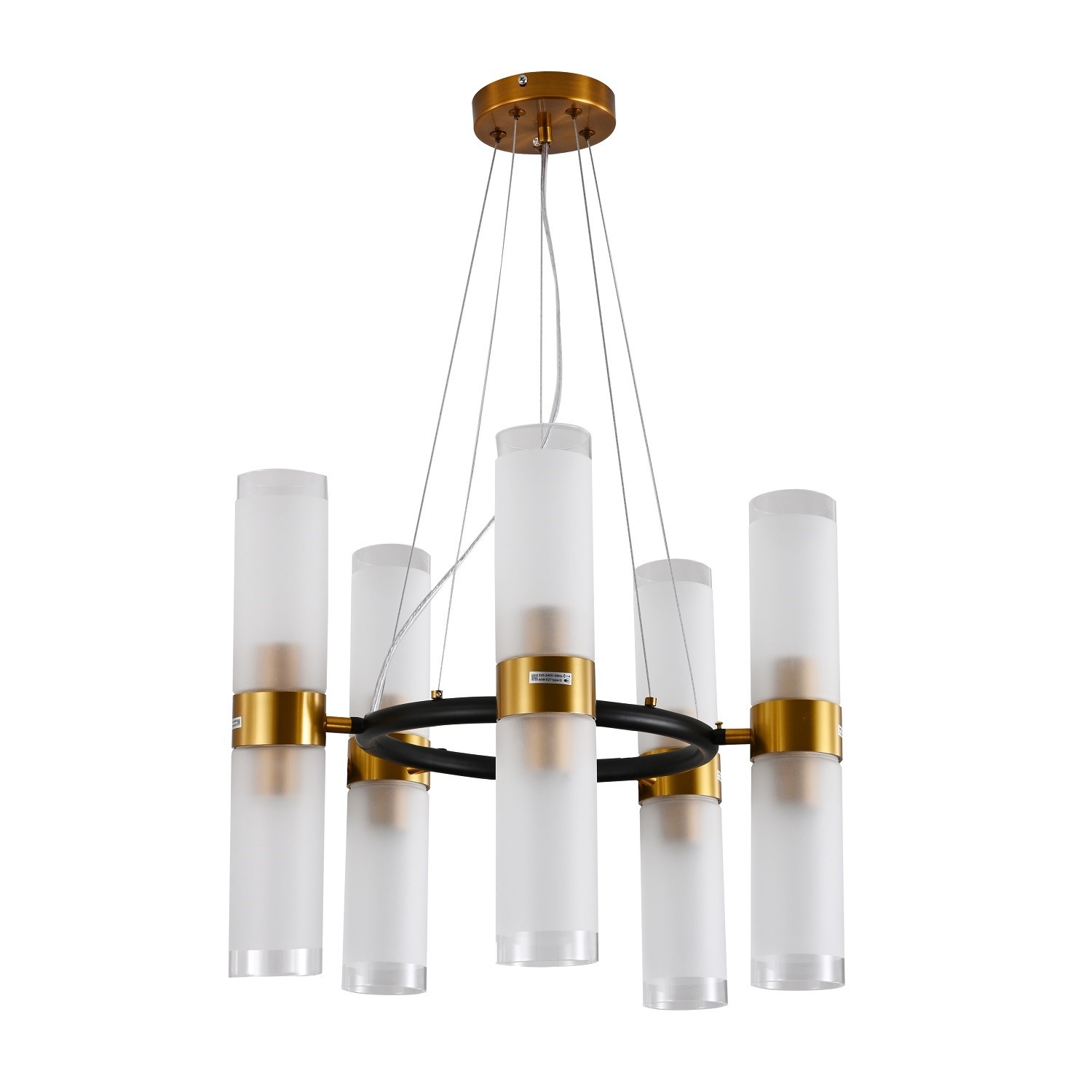 Подвесная люстра 10256/10BK+GD WT - дефекты на каркасе