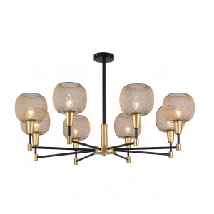 Потолочная люстра G11061/8BK+GD GD купить оптом в ЭкономСвет