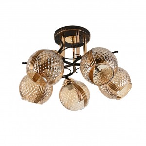 Люстра классическая 10083/5BK+FGD TEA+GD купить оптом в ЭкономСвет