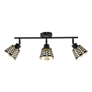 Спот потолочный 86007/3BK BK+GD купить оптом в ЭкономСвет