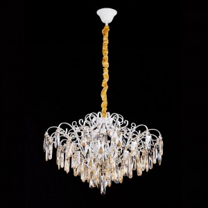Люстра хрустальная 15536/6WT+CPGD купить оптом в ЭкономСвет