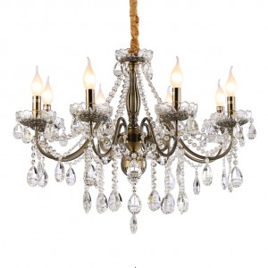 Люстра хрустальная 15557/8AB+CL купить оптом в ЭкономСвет