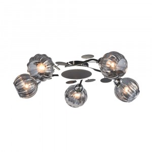 Потолочная люстра 12230/5BK+CR GR LED купить оптом в ЭкономСвет