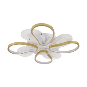 Потолочный светодиодный светильник 51209/4+4WT+GD купить оптом в ЭкономСвет