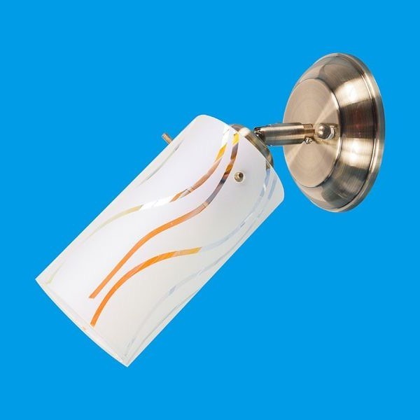 Настенный светильник 016KX/1C AB WT - царапины на рожке, другой плафон