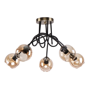 Потолочный светильник 26038/5BK+AB AMB купить оптом в ЭкономСвет