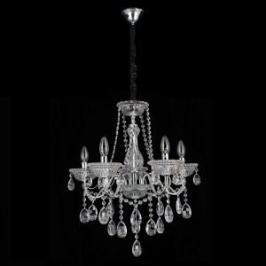 Люстра хрустальная 15561/5CR+CL купить оптом в ЭкономСвет