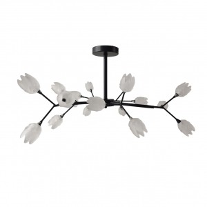 Люстра в стиле модерн 11115/18BK WT купить оптом в ЭкономСвет