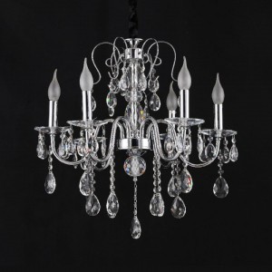 Люстра классическая с хрусталем 15005/6CR+CL купить оптом в ЭкономСвет