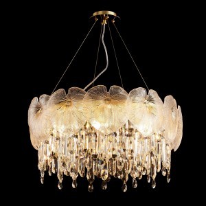 Люстра хрустальная G22040/8GD+CL+WCL купить оптом в ЭкономСвет