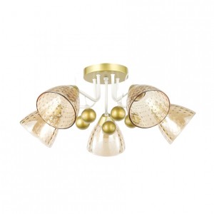 Люстра классическая 12233/5CPGD+WT AMB купить оптом в ЭкономСвет