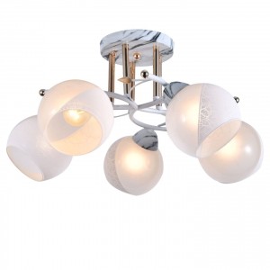 Люстра классическая 10092/5MR+WT+GD WT купить оптом в ЭкономСвет