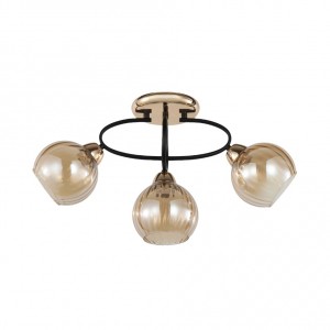 Люстра в стиле модерн 12211/3FGD+BK AMB купить оптом в ЭкономСвет