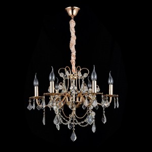 Люстра классическая с хрусталем 15537/6FGD+CL купить оптом в ЭкономСвет