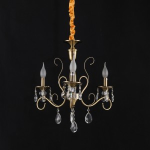 Люстра классическая с хрусталем 15001/3AB+WT купить оптом в ЭкономСвет