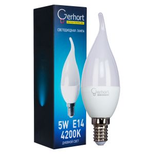 Лампа 5W GERHORT CI37 LED 4200K E14 купить оптом в ЭкономСвет