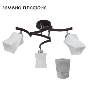 Потолочный светильник 048N/3CR+BR WT купить оптом в ЭкономСвет