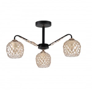 Люстра в стиле модерн 12143/3BK+FGD AMB купить оптом в ЭкономСвет