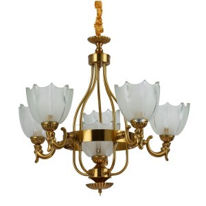 Люстра классическая 14003/5+1AB WT купить оптом в ЭкономСвет