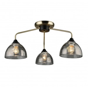 Люстра в стиле модерн 12254/3AB+BK GR купить оптом в ЭкономСвет