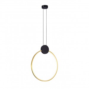 Подвесной светодиодный светильник G52162/1A BK BK+BRS купить оптом в ЭкономСвет