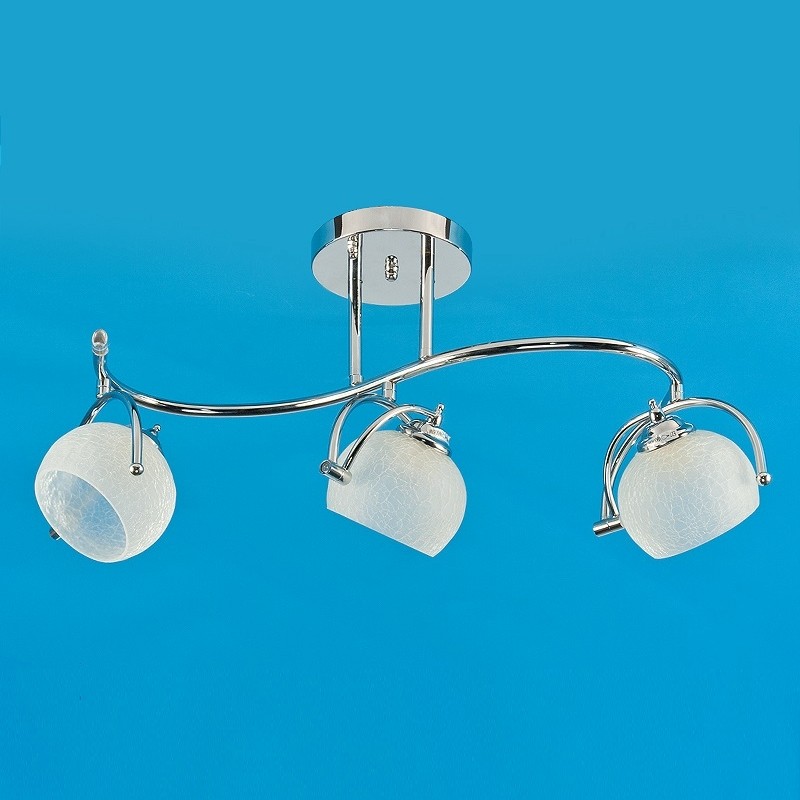 Потолочный светильник 006/3CR MK - б/у, царапины, другие плафоны, аналог.потол.основание