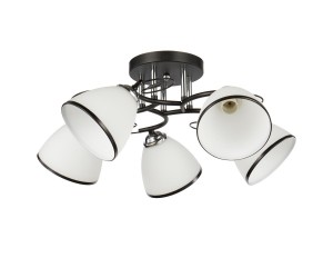 Потолочный светильник 20137/5BK+CR WT+BK купить оптом в ЭкономСвет