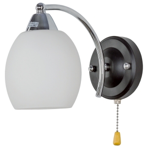 Настенный светильник 11126/1wCR+BK WT купить оптом в ЭкономСвет