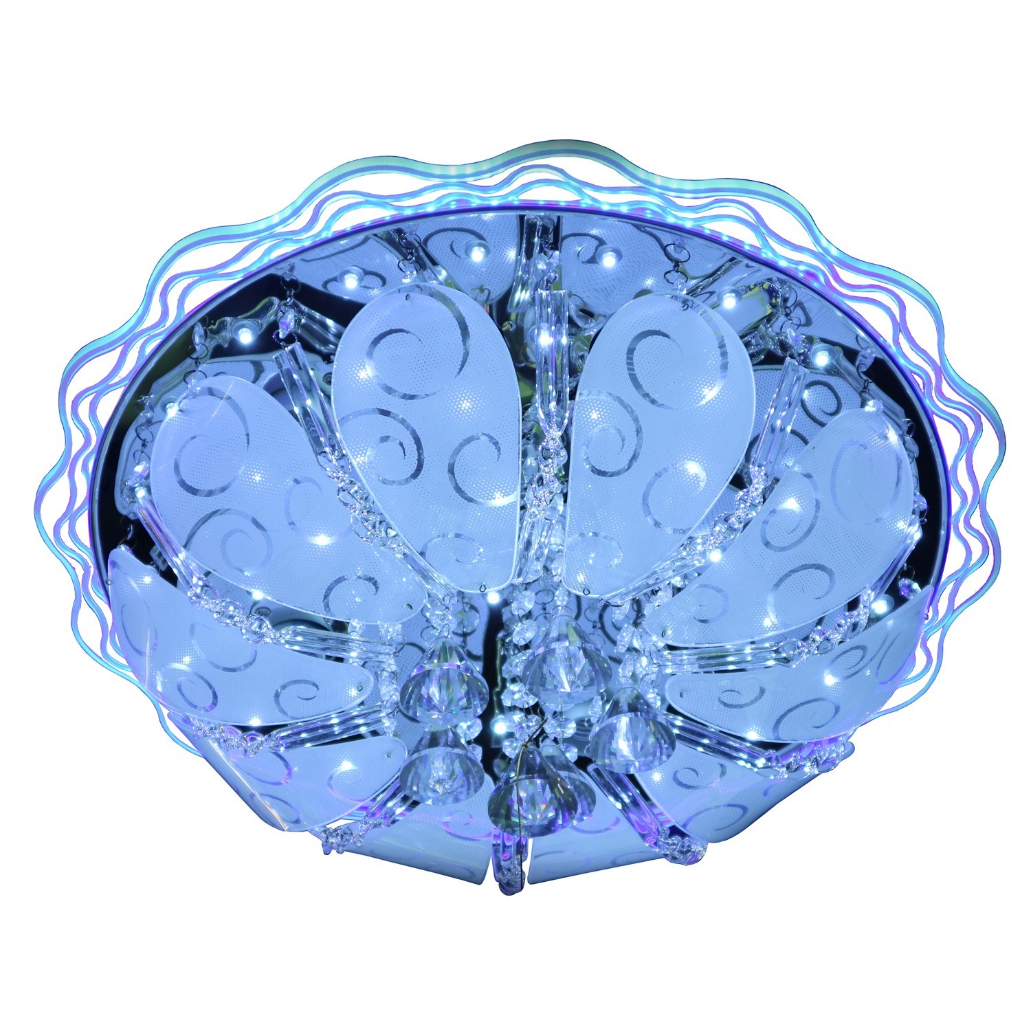 Люстра круглая 10134/5CR RC WTBLLED - сколы на декоре